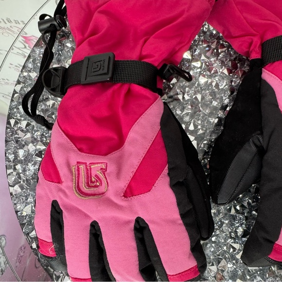 Burton gloves winter snowboarding ski mountains warm high style pink snow mitts - Picture 10 of 11